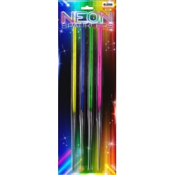 Neon csillagszóró 40cm, 8db mix